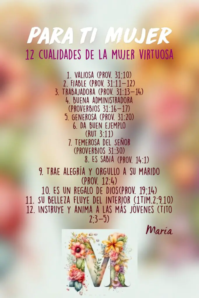 12 cualidades de la mujer virtuosa descubre sus virtudes