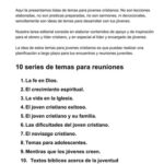32 Temas de Prédicas para Reuniones de Jóvenes Cristianos