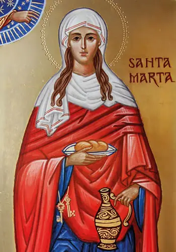 biografia de santa marta vida y milagros de la santa
