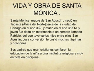 biografia de santa monica vida y legado de la santa