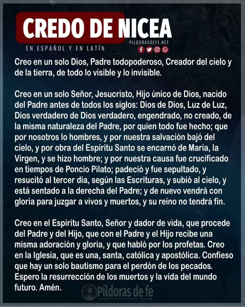 credo de nicea constantinopla conoce el credo largo