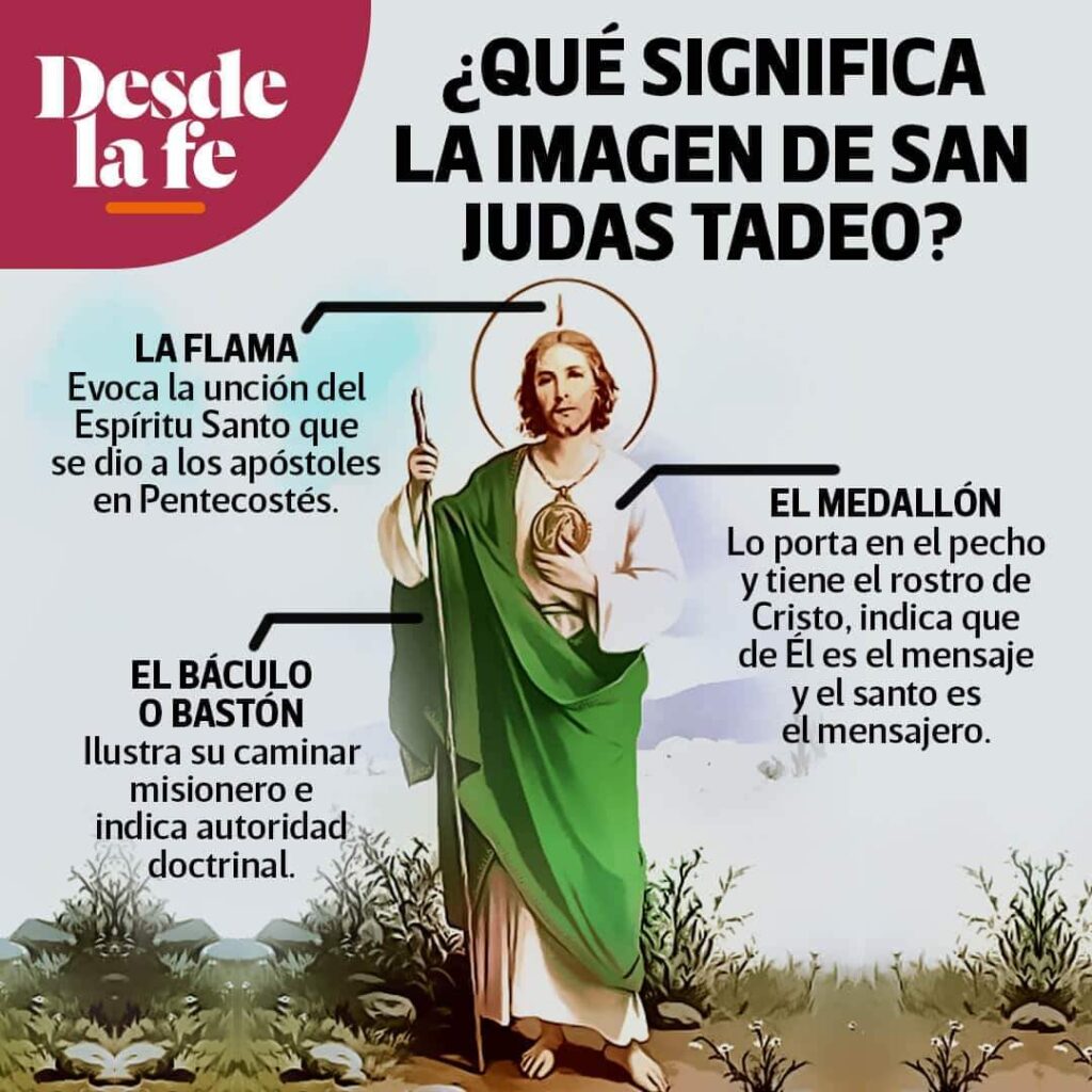 el significado de los simbolos de san judas tadeo