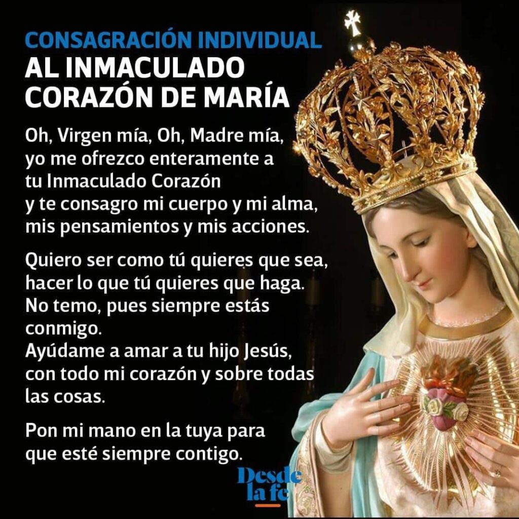 oracion al inmaculado corazon devocion y fe catolica