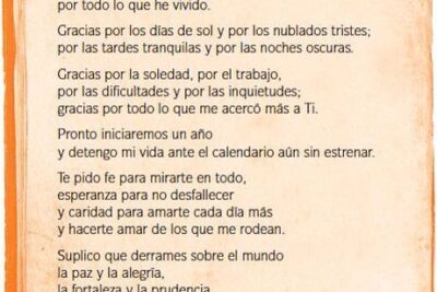 oracion de fin y principio del ano reflexiones espirituales