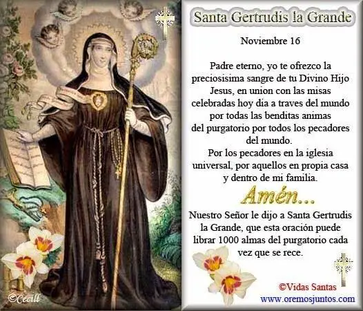 oracion de santa gertrudis la grande devocion y fe