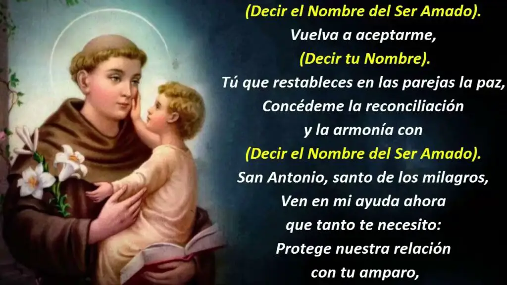 oracion infalible a san antonio para pedir milagros y favores