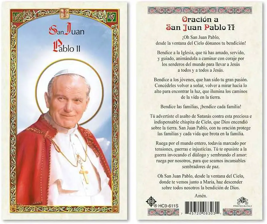 oracion oficial a san juan pablo ii reza y conectate