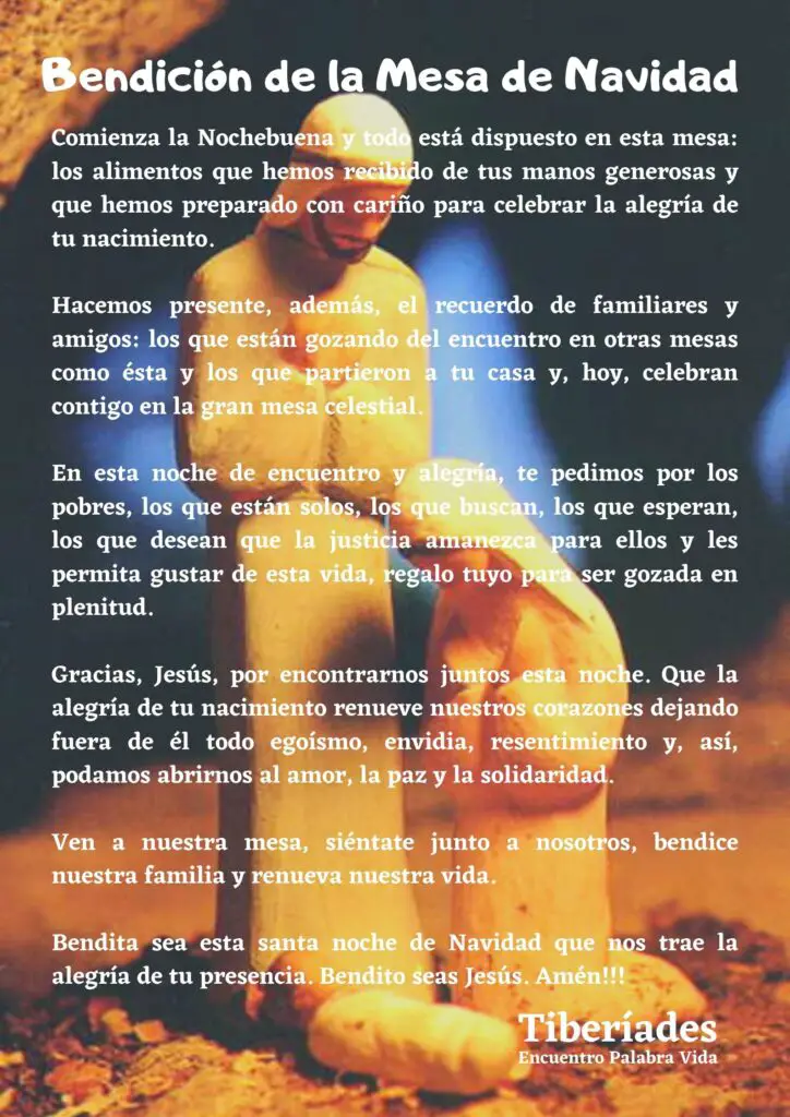 oracion para bendecir la mesa de nochebuena palabras de gratitud
