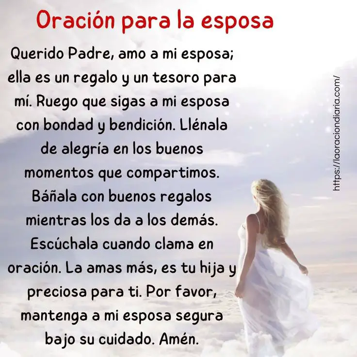 oracion por mi esposa pide la bendicion de dios
