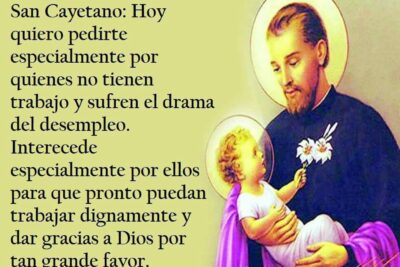 oraciones a san cayetano para trabajo y prosperidad