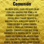Oraciones breves de Acción de Gracias y para después de la Comunión