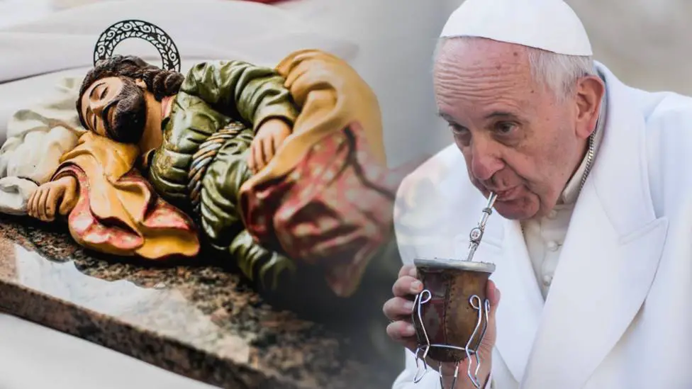 papa francisco y la fama de la imagen de san jose dormido