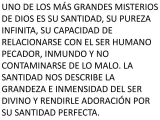 que es la santidad segun la biblia significado y ensenanzas
