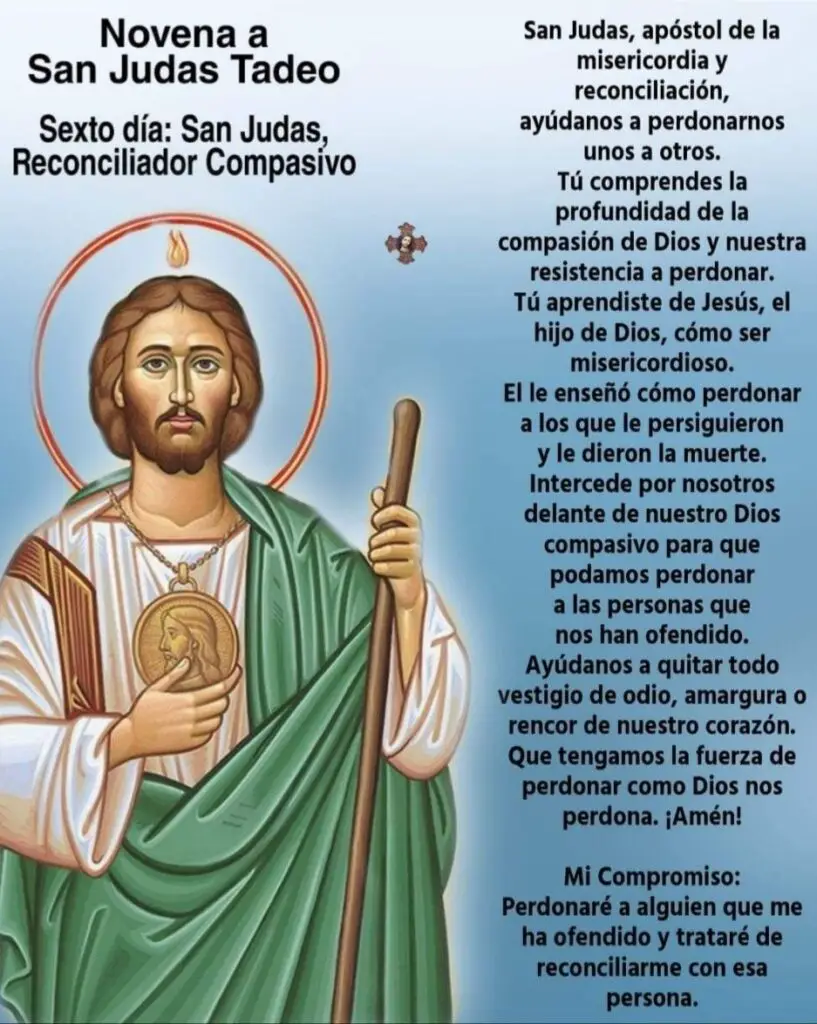 sexto dia de la novena a san judas tadeo oraciones y reflexiones
