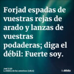 Significado de Diga el débil, fuerte soy en Joel 3:10