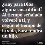 Dios: ¿Algo difícil? Génesis 18:14 - Explicación