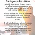 ¿Cómo encontrar consuelo y paz con una oración para un padre fallecido?